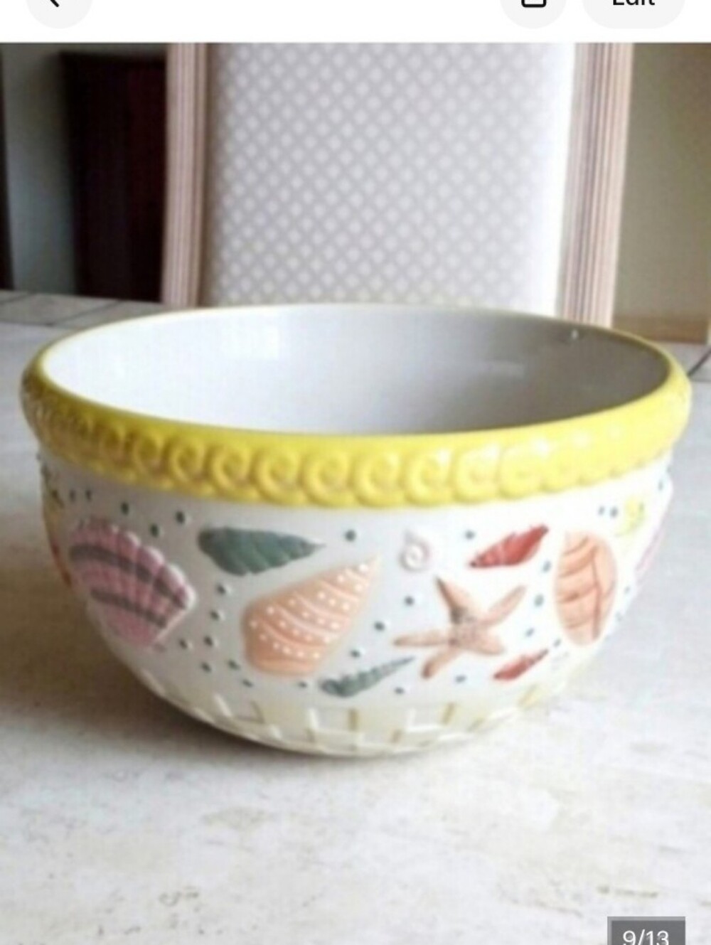 Temptations Limited Edition " Summer  Shells" Large 3 QT. Bowl- New in Box